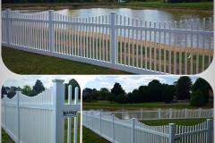 Massey Fence Vinyl Classic Picket Fence with New England Post Caps