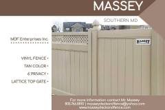 Massey Vinyl Fence Install in Southern MD