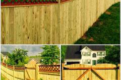 Massey Fence Custom Wood Fence with Lattice Top