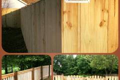 Massey Natural Wood Picket and Privacy Fence Combo